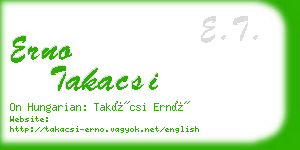 erno takacsi business card